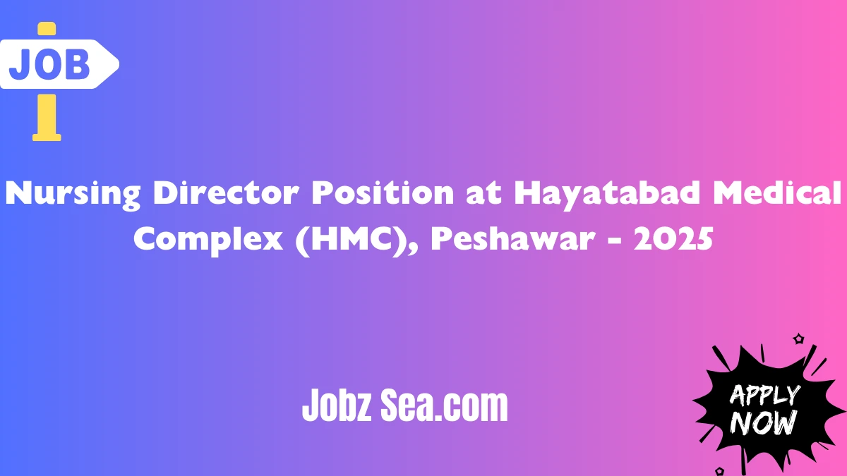 Nursing Director Position at Hayatabad Medical Complex (HMC), Peshawar - 2025